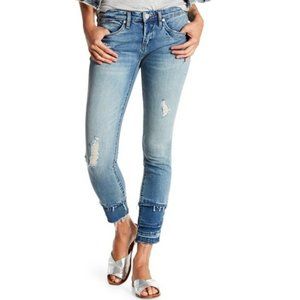 BLANK NYC Layered Released Hem Skinny Jeans 32